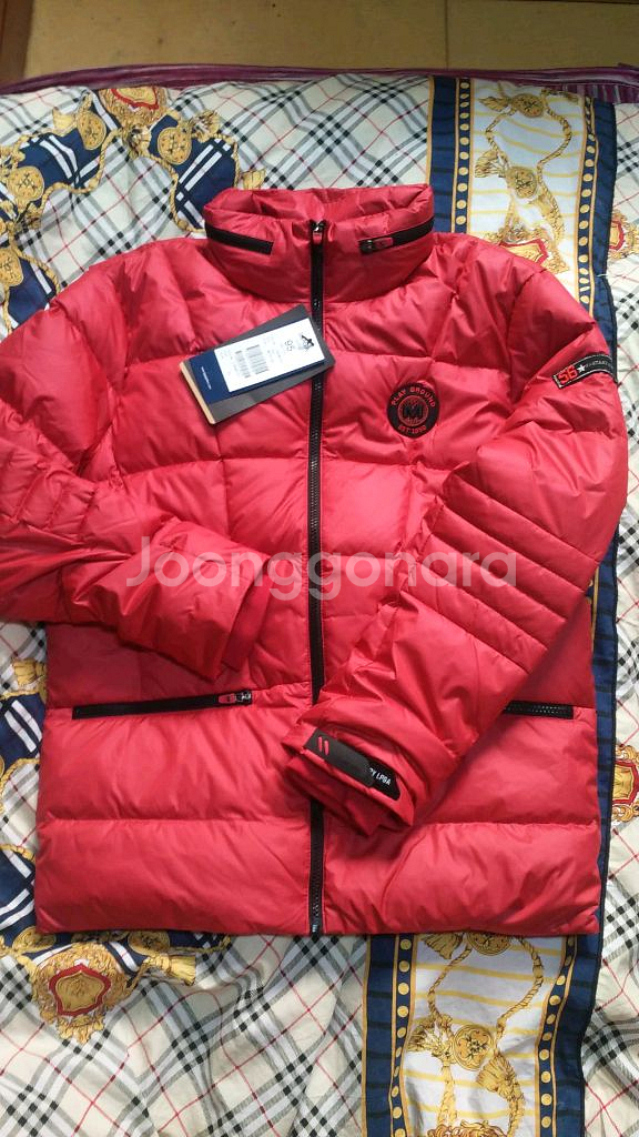 ,LPGA 남성 다운점퍼 레드95 새상품 택포35000--0