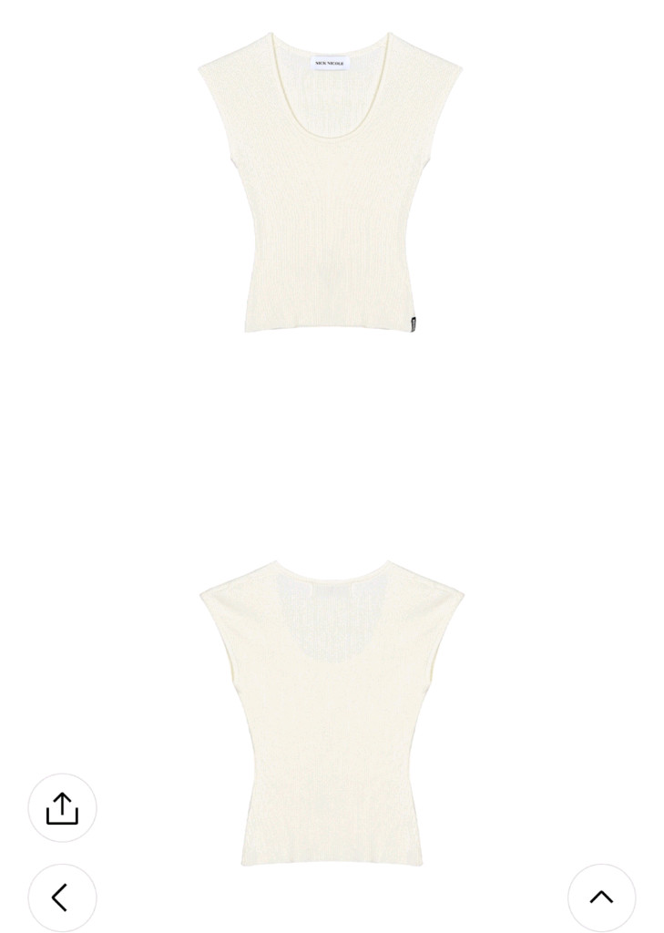 닉앤니콜 캡소매 니트--3
