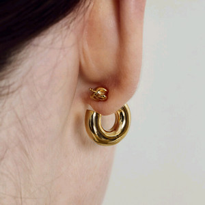새상품/반택무배) 에스실 귀걸이 Plain Hoops