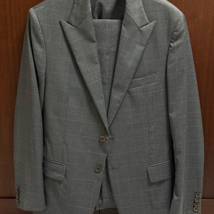엘가노벰버 그레이 체크 정장 수트