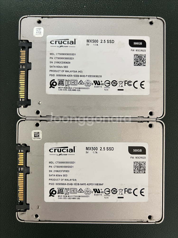 크루셜 ssd 2.5인치 500gb 2개--1