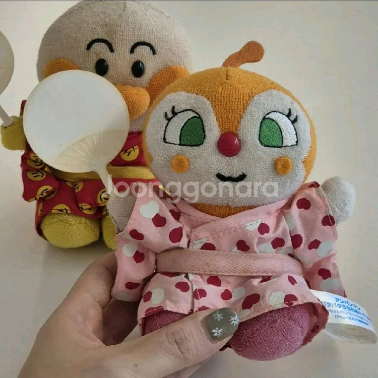호빵맨 짤랑이 고전 덜덜이인형--2