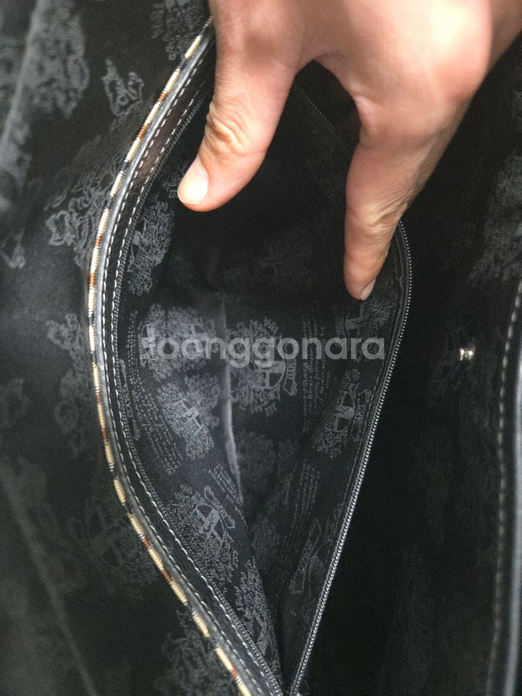 닥스 가죽 서류가방 블랙--5