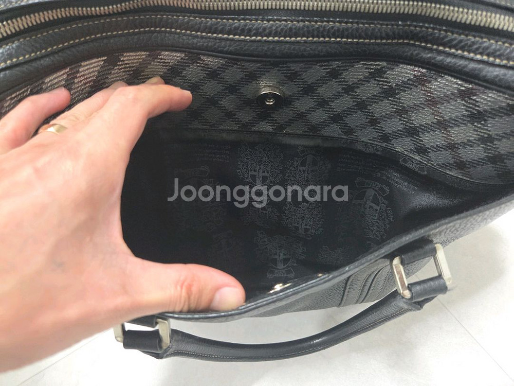 닥스 가죽 서류가방 블랙--9