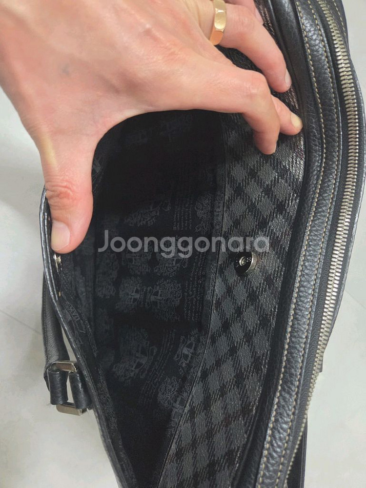 닥스 가죽 서류가방 블랙--8