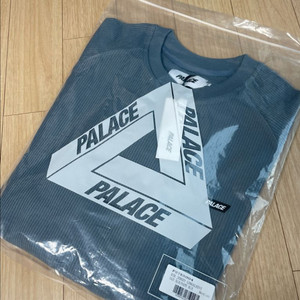 팔라스 립 저지 롱 슬리브 헤이지 블루 색상 M 사이즈