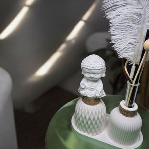 자개 4단 석고 보관함 불상 선물 세트 디퓨저