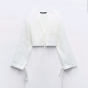 자라 flowing cropped shirt 셔츠가디건