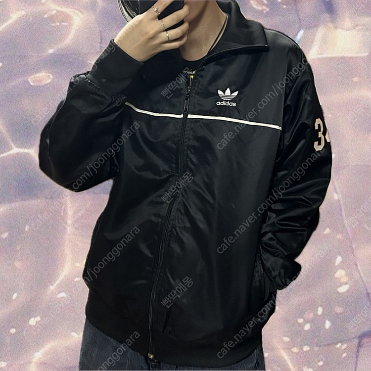 아디다스 새틴 점퍼 바시티 봄버 자켓--1