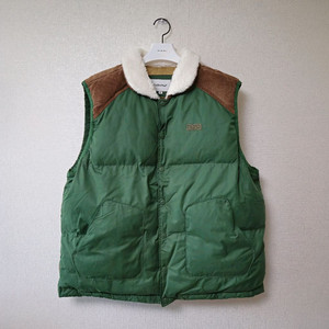 [골든베어] 플리스 카라 패딩 조끼 베스트(그린) XL