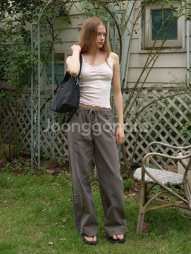 헤더먼트 worn cotton pants 브라운 s--1