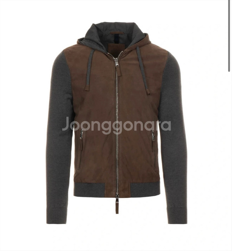 The Jack Leathers 스웨이드 후드 집업 새--0
