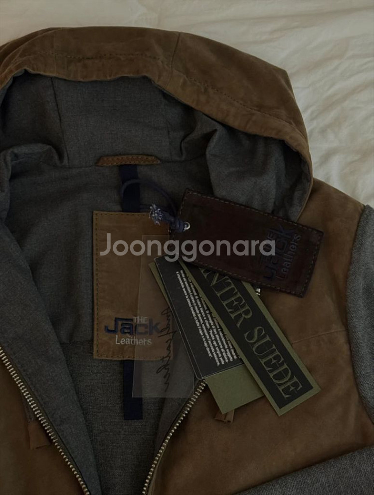 The Jack Leathers 스웨이드 후드 집업 새--4