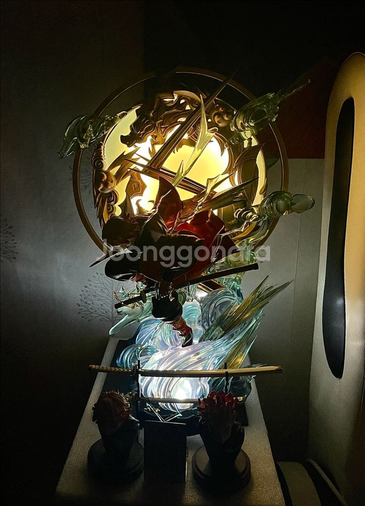 귀멸의칼날 등나무꽃 젠이츠 레진 피규어--1