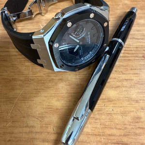 CASIO 지얄오크 커스텀용 메탈케이스+러버밴드
