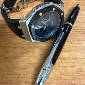 CASIO 지얄오크 커스텀용 메탈케이스+러버밴드