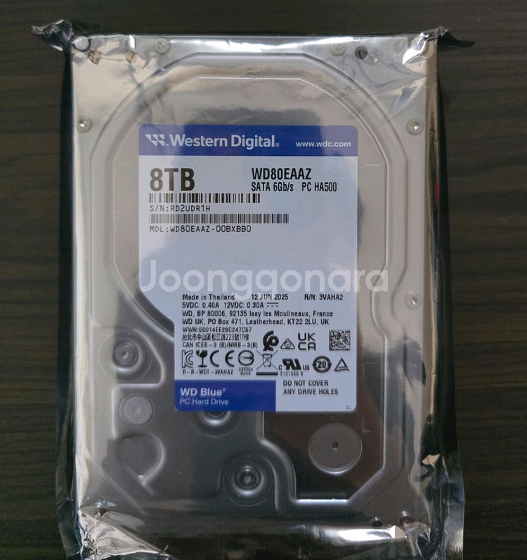 WD Blue HDD 8tb 정품--0