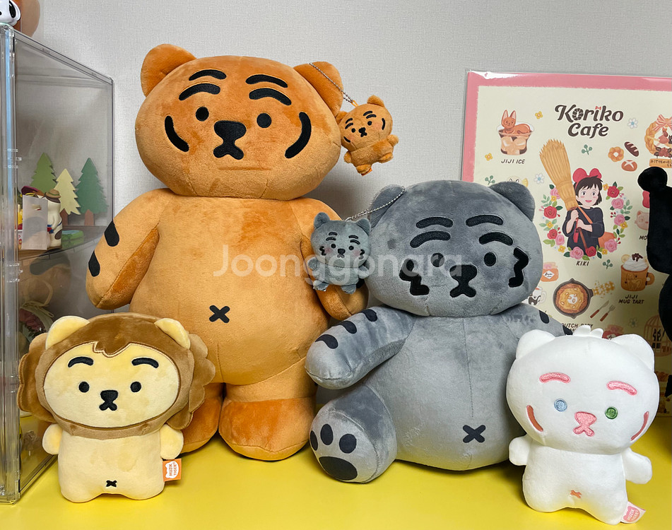 무직타이거 뚱랑이 인형 판매(스탠딩적호,쫀득모찌,키링)--1