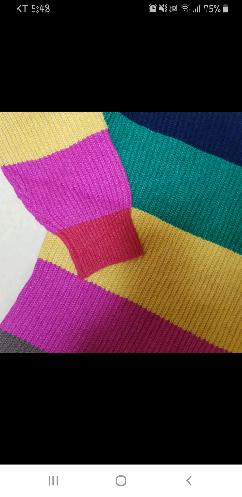 갭 레인보우 니트 원피스 120--2