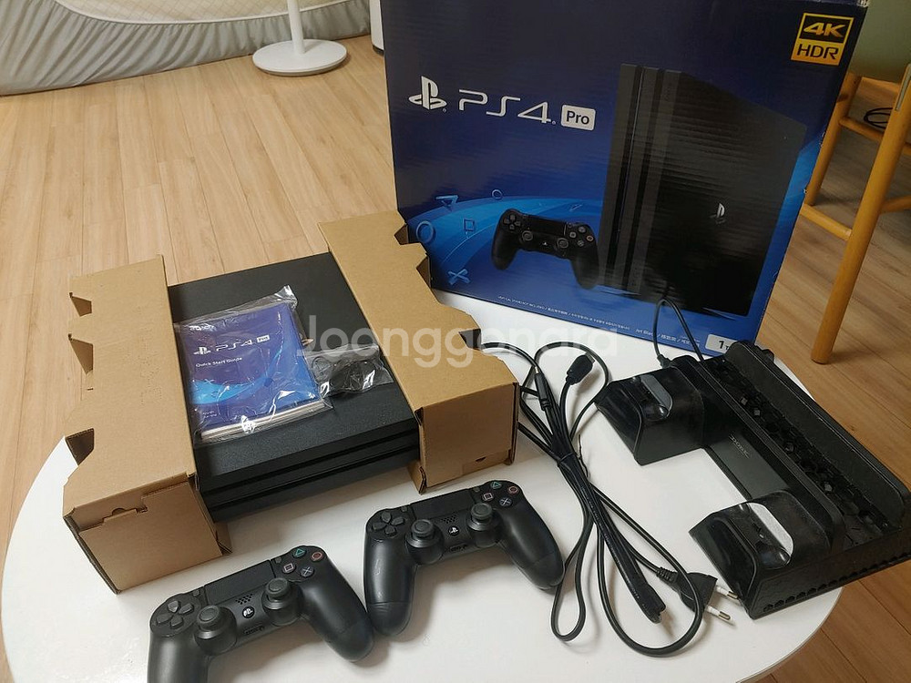 ps4pro 풀박스 컨트롤러2개 내장게임9 충전쿨링팬--0