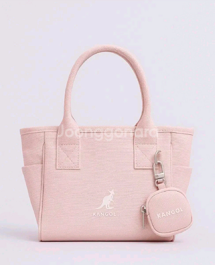 (새상품) 캉골 핑크 캔버스 가방--0