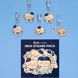 두산베어스 망그러진 곰 망곰 아크릴 키링 스티커 세트