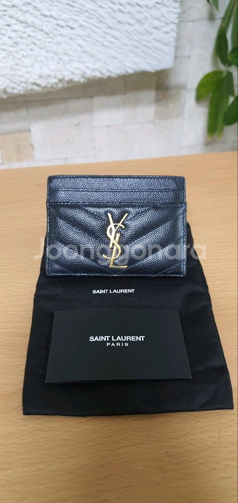 입생로랑 생로랑 카드지갑 금장 정품A급(감정O)샤넬디올--0