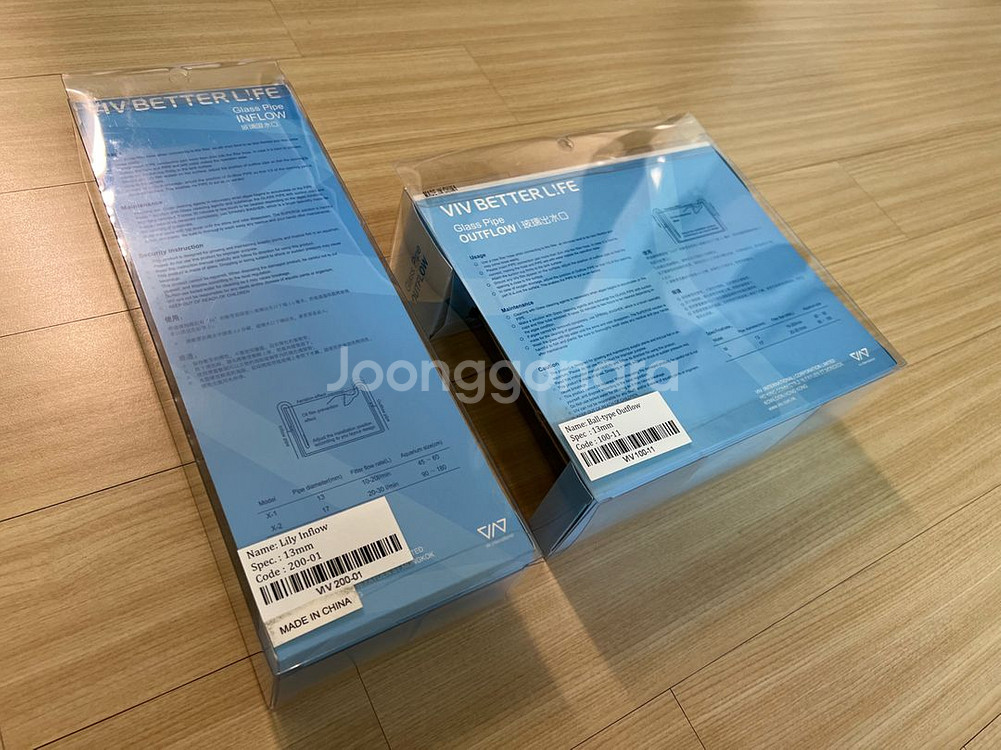 ADA 스타일 VIV 유리 입출수구(외부여과기용)--9