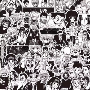 헌터x헌터 흑백 스티커 헌헌 애니인컷 키르아 곤 히소카