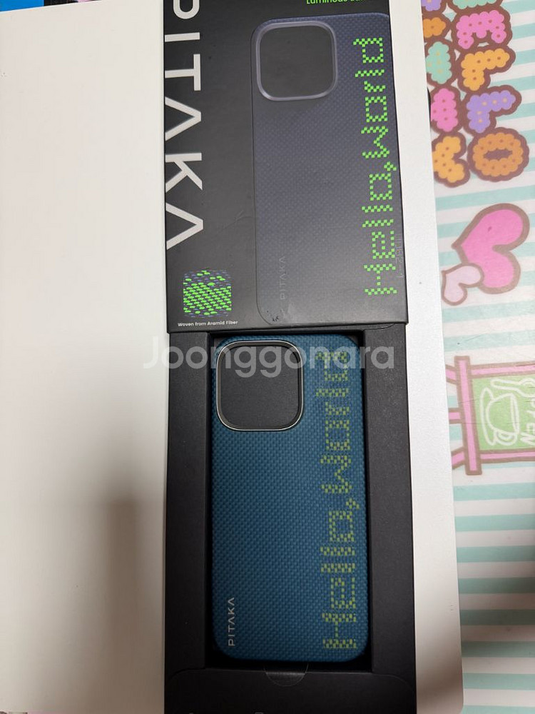 아이폰 16프로 피타카 풀 카본 야광케이스 팝니다--2