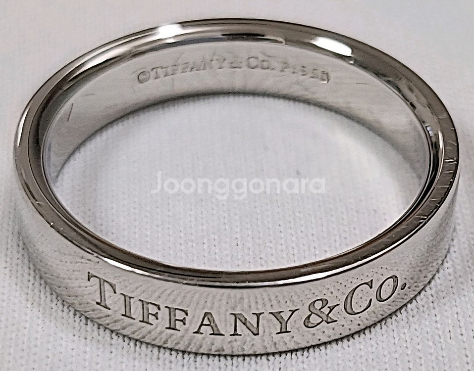 정품 티파니엔코 pt플래티늄13~14호 밴드링--0