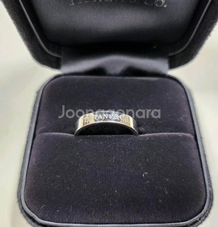 정품 티파니엔코 pt플래티늄13~14호 밴드링--1