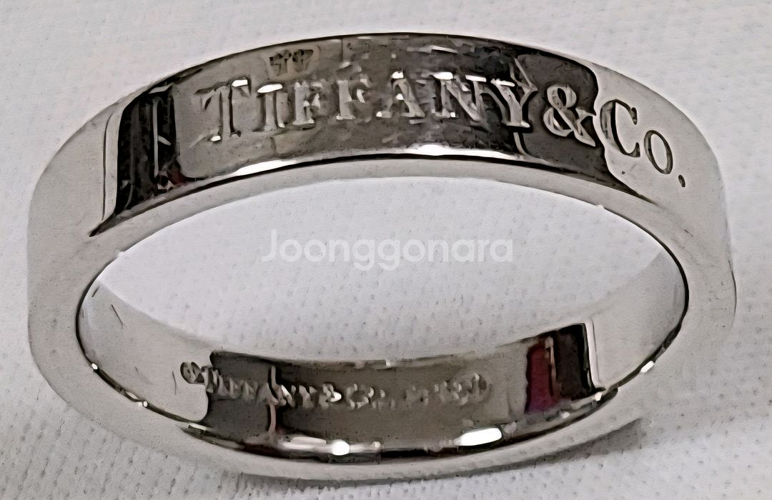 정품 티파니엔코 pt플래티늄13~14호 밴드링--6