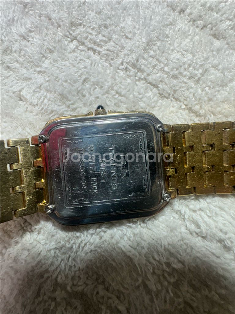 TECHNOS 스위스 빈티지 골드 쿼츠 여성용 시계판매--6