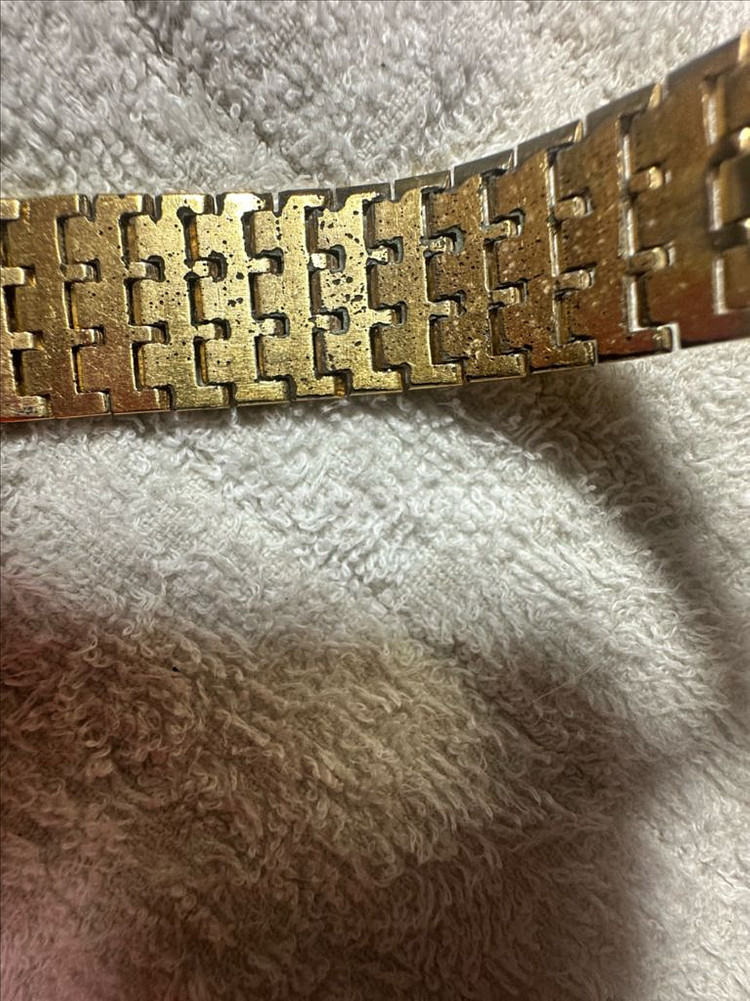 TECHNOS 스위스 빈티지 골드 쿼츠 여성용 시계판매--7