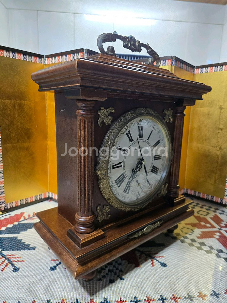 일제 J Harmony 원목탁상시계--2