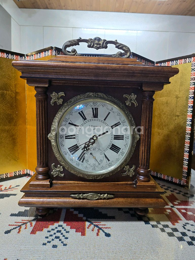 일제 J Harmony 원목탁상시계--0