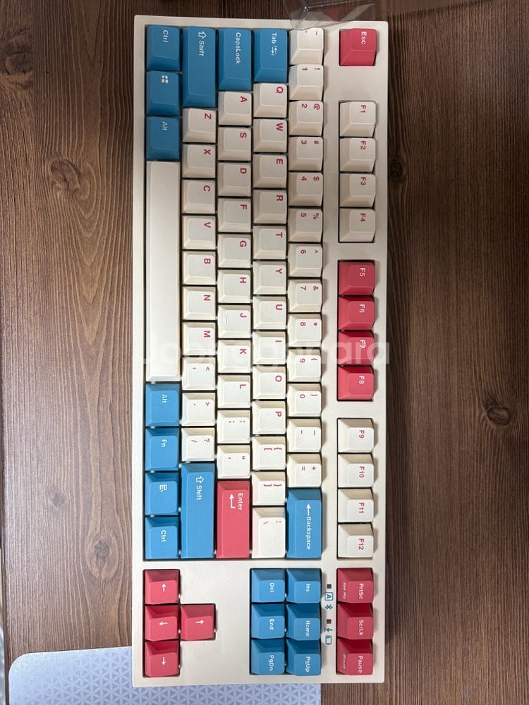 레오폴드 FC750R 코랄 블루 영문 흑축 (풀윤활)--0