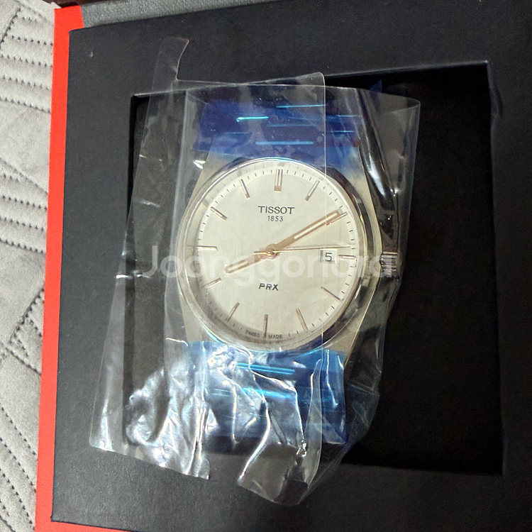 티쏘 prx 40mm 쿼츠 로즈 골드 실버--1