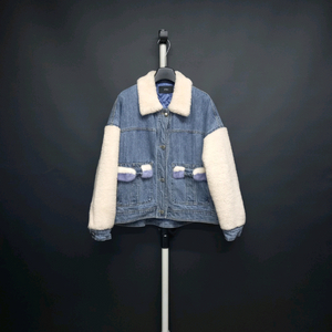 오즈세컨 추동 후리스배색 데님자켓 44-66