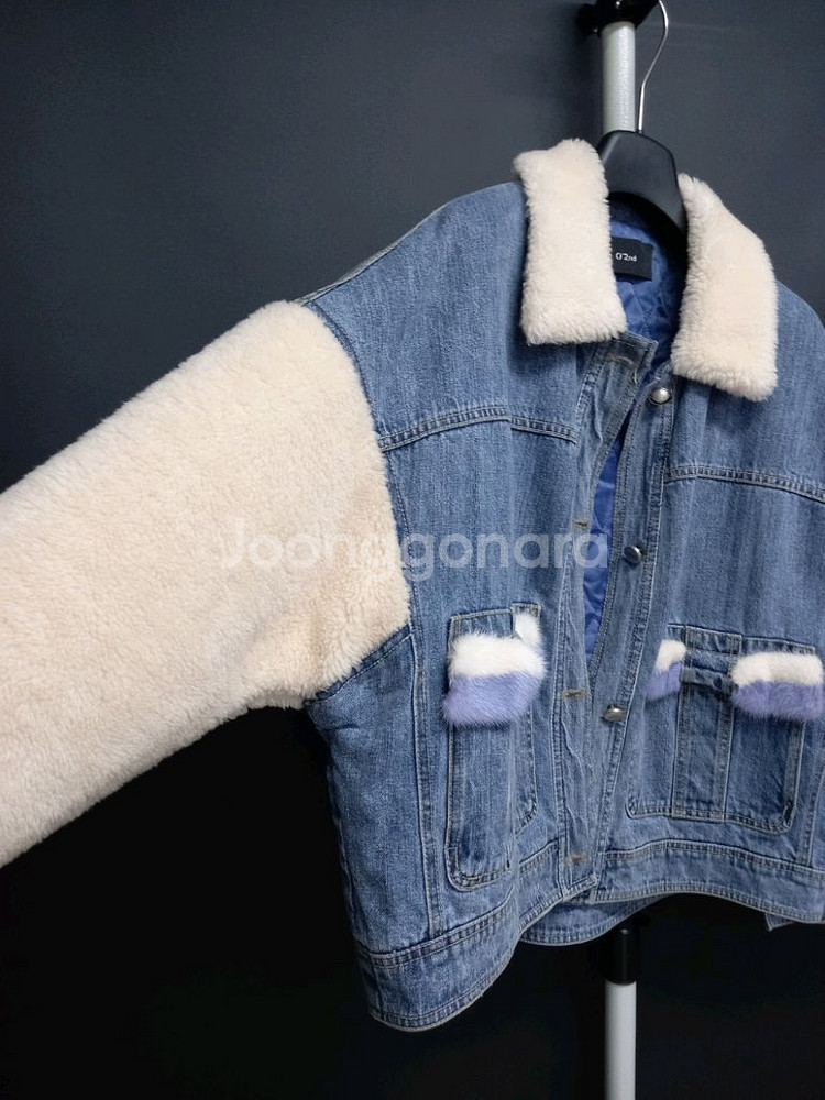 오즈세컨 추동 후리스배색 데님자켓 44-66--2