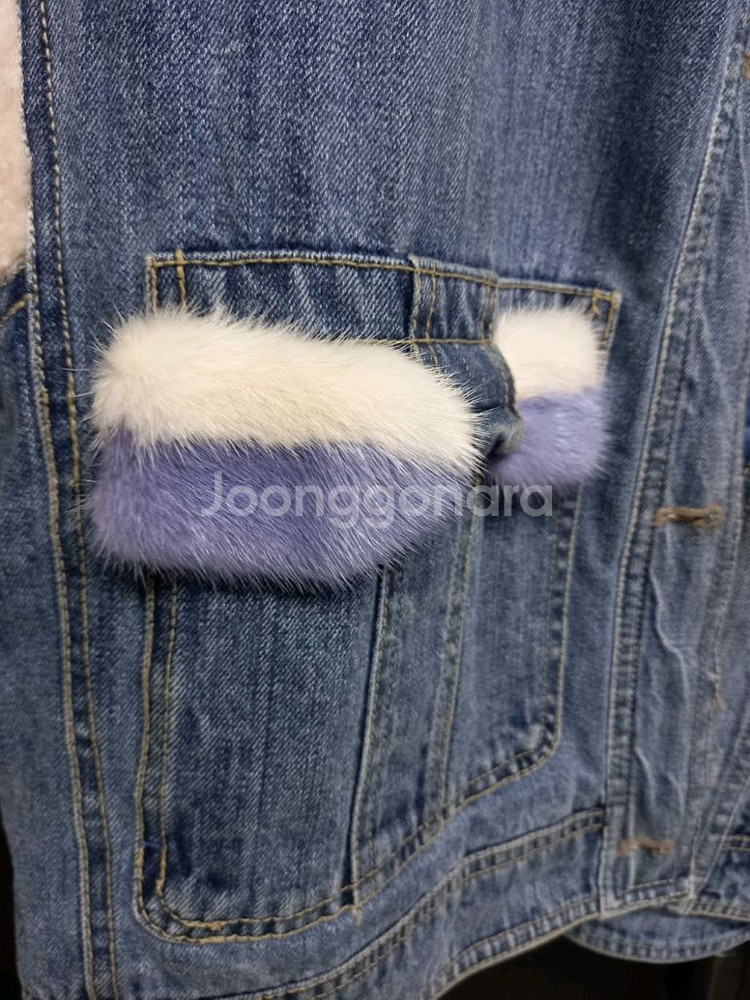 오즈세컨 추동 후리스배색 데님자켓 44-66--5