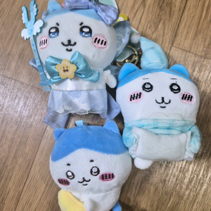 치이카와 먼작귀 하치와레 가르마 인형 키링 3종