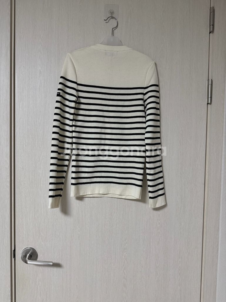 (정품) 세인트제임스 버튼 스트라이프 버진울 니트--1