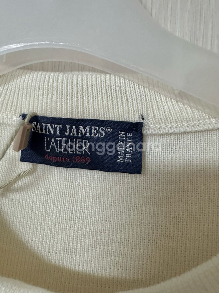 (정품) 세인트제임스 버튼 스트라이프 버진울 니트--3