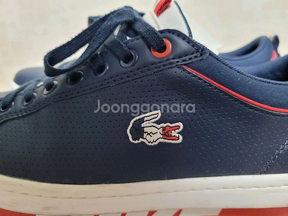 라코스테 LACOSTE 스니커즈 네이비 약 255m--3