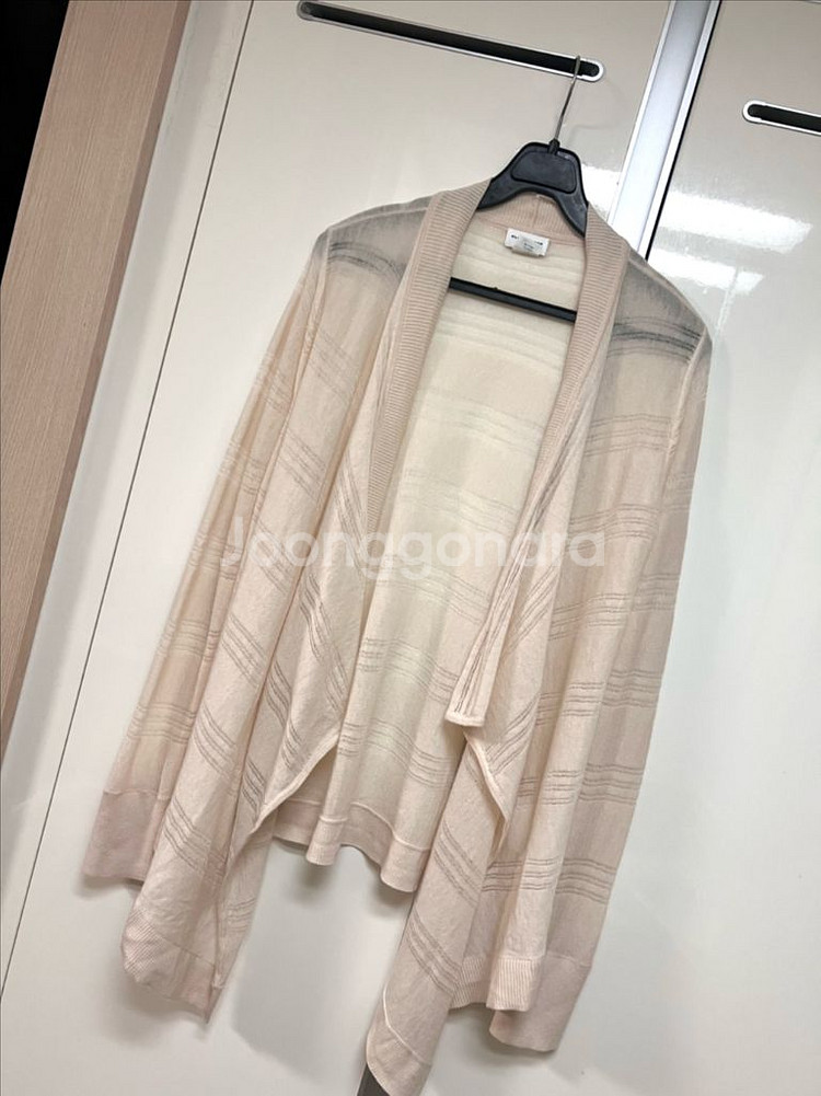 클럽모나코 캐시미어100% 숄 가디건 오픈 펀칭 니트--0