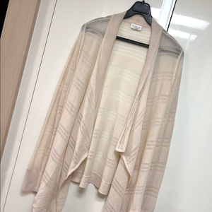 클럽모나코 캐시미어100% 숄 가디건 오픈 펀칭 니트