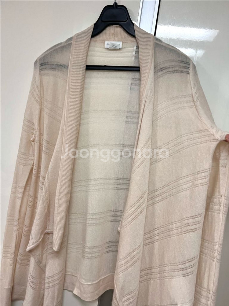 클럽모나코 캐시미어100% 숄 가디건 오픈 펀칭 니트--5