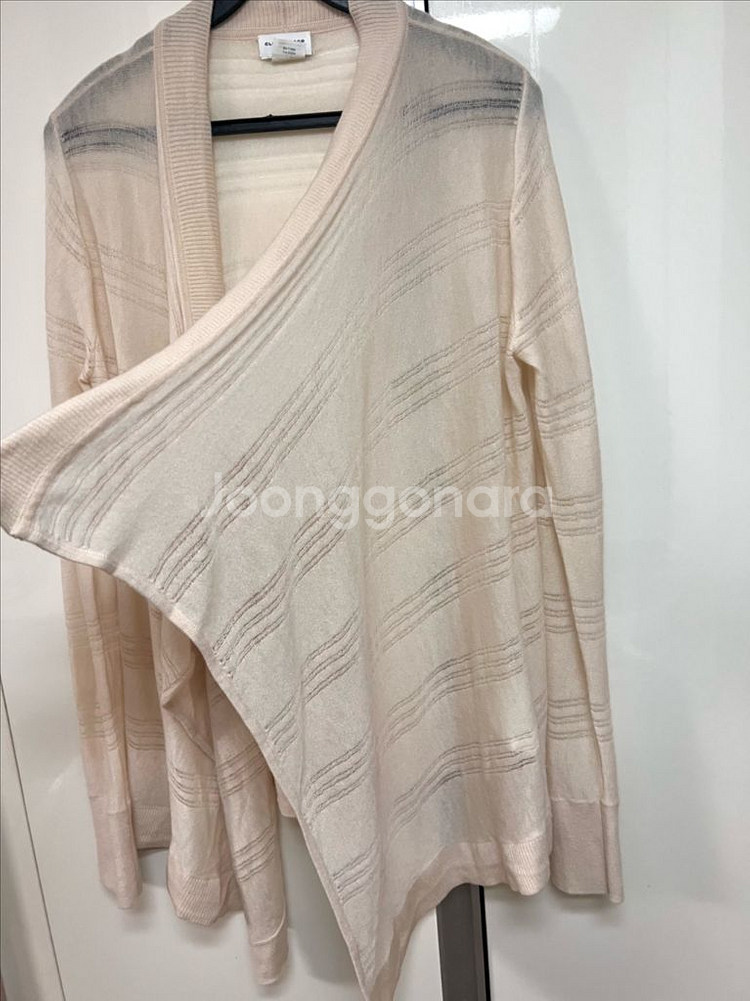 클럽모나코 캐시미어100% 숄 가디건 오픈 펀칭 니트--6